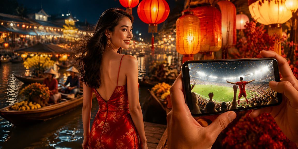 Không khí chợ đêm Cần Thơ nhộn nhịp với người dùng truy cập casino trực tuyến qua điện thoại