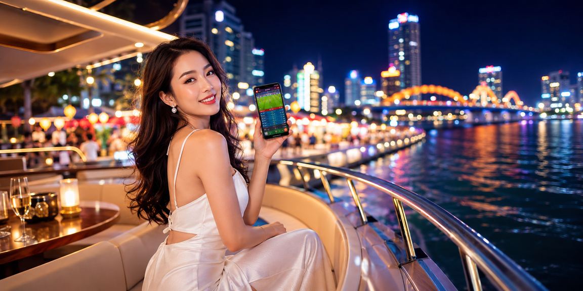 Không khí sôi động tại sảnh casino trực tuyến Việt Nam với ánh đèn neon rực rỡ